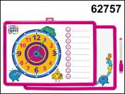 обложка Kribly Boo. Доска-часы двусторонняя, с маркером (розовая) арт.62757 от интернет-магазина Книгамир
