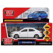 обложка Машина металл TOYOTA COROLLA, длина 12см, откаыв. двери, инерц, белый, в кор. Технопарк в кор.2*36шт от интернет-магазина Книгамир