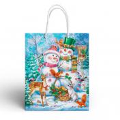 обложка ND Play. Пакет подарочный "Снеговики" 335*406*155 мм арт.299371(Новый год) от интернет-магазина Книгамир