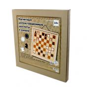 обложка Игра настольная Шашки и шахматы демонстрационные магнитные (мини) от интернет-магазина Книгамир