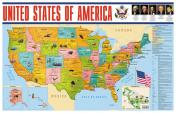 обложка Вакс Карта США на английском языке (58 х 87см) без возврата от интернет-магазина Книгамир