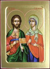 обложка Икона Адриана и Наталии, святых мучеников (на дереве): 125 х 160 от интернет-магазина Книгамир
