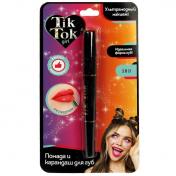 обложка Помада и карандаш для губ, 2 в 1 цвет: малиновый TIK TOK GIRL в кор.60*12шт от интернет-магазина Книгамир