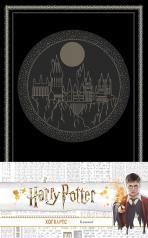 обложка Блокнот. Гарри Поттер. Хогвартс (А5, 192 стр, цветной блок, обложка из черной кожи с золотым тиснением) от интернет-магазина Книгамир