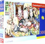 обложка Puzzle-300 В-030439 Кошачье семейство от интернет-магазина Книгамир