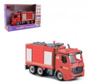 обложка Funky toys. Пожарная машина-конструктор 1:12 фрикционная, свет, звук, вода 30см арт.FT61115 от интернет-магазина Книгамир