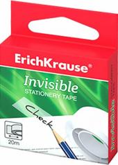 обложка Клейкая лента ErichKrause Invisible, прозрачная с матовой повер, 12ммх20м (в кор по 1 шт. 40198 от интернет-магазина Книгамир