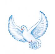 обложка ФМ1-15298 (13040) Плакат вырубной А4. Голубь с раскрытыми крыльями влево. Двухсторонний от интернет-магазина Книгамир