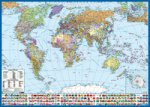 обложка Политическая карта мира, с флагами. На картоне от интернет-магазина Книгамир