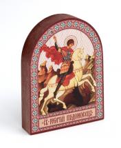 обложка Икона аркой Георгий Победоносец (на коне), вмч. на дереве: 95 х 120 от интернет-магазина Книгамир