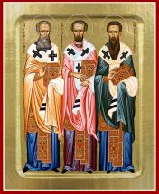 обложка Икона Три Святителя (на дереве): 125 х 160 от интернет-магазина Книгамир