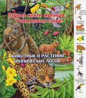 обложка "Первые книги малыша. Учим новые слова!" Животные и растения тропических лесов от интернет-магазина Книгамир