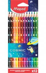 обложка MAPED. Карандаши цветные пластиковые декорированные "Color'Peps Cosmic" (12 цветов) арт.862242 от интернет-магазина Книгамир