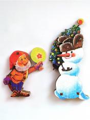 обложка Комплект игрушек на ёлку "Снеговик" и "Гномик" от интернет-магазина Книгамир