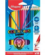обложка MAPED. Карандаши цветные пластиковые "Color'Peps Strong" (18 цветов) повышенной прочности арт.862718 от интернет-магазина Книгамир