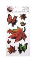 обложка Lukky. арт.Т21478 Fashion Набор тату 3D "Бабочки, листья" 1 вид, 9х18см от интернет-магазина Книгамир