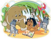 обложка Ф2-12239 Плакат вырубной А3. Маугли учится читать из мультфильма Маугли (с блестками в лаке) от интернет-магазина Книгамир