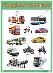 обложка Развивающие плакаты. Городской транспорт от интернет-магазина Книгамир