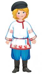обложка Ф-9318 Плакат вырубной А3. Мальчик в русском костюме (Уф-лак) - группа Костюмы от интернет-магазина Книгамир