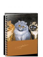 обложка Скетчбук 100л,А5,спир,Уэйн. Пять кошек (5076) от интернет-магазина Книгамир