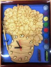 обложка Часы с циферблатом под роспись "Цветы" с красками арт.7898 /20 от интернет-магазина Книгамир
