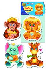 обложка VladiToys. Мягкие пазлы (Baby puzzle) арт.VT1106-10 "Зоопарк" от интернет-магазина Книгамир