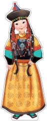 обложка ФМ-13849 Плакат вырубной А4. Девочка в бурятском костюме (блёстки в лаке) от интернет-магазина Книгамир