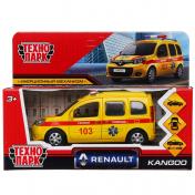 обложка Технопарк. Модель "Renault Kangoo Реанимация" металл 12 см двери, багаж, желтая, арт.KANGOO-12AMB-YE от интернет-магазина Книгамир