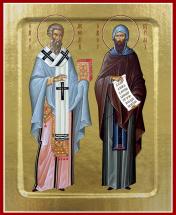 обложка Икона Кирилла и Мефодия, святых учителей (на дереве): 125 х 160 от интернет-магазина Книгамир