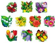 обложка КМ-8294 Весенний набор цветов на скотче для украшения стен (10 шт.размером110х110мм) от интернет-магазина Книгамир
