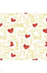обложка Бумага упаковочная Красно-золотая любовь (79459) от интернет-магазина Книгамир