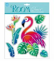 обложка Наклейки "Фламинго в тропиках" эффект чешуи арт.RKA4307V от интернет-магазина Книгамир