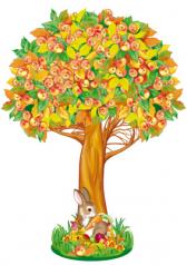 обложка ФБ-15202 (14213) Плакат вырубной А2. Яблоня осенняя. Двухсторонний- тема Деревья от интернет-магазина Книгамир