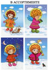 обложка Пазл (15 элементов, игра для маленьких) Зима с Ангелами (в ассортименте, 4 вида) от интернет-магазина Книгамир