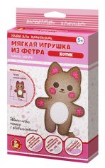 обложка Набор для творчества. Мягкая игрушка из фетра "Котик" от интернет-магазина Книгамир
