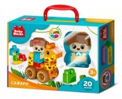 обложка КОНСТРУКТОР ПЛАСТИКОВЫЙ "САФАРИ" 20 ДЕТ (BABY BLOCKS) в кор.7шт от интернет-магазина Книгамир