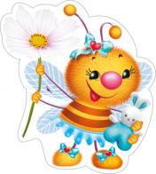 обложка М-13906 Вырубная фигурка. Пчелка с цветком (УФ-лак) от интернет-магазина Книгамир