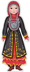 обложка ФМ-13851 Плакат вырубной А4. Девочка в башкирском костюме (блёстки в лаке) от интернет-магазина Книгамир