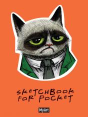 обложка MyArt. Sketchbook for Pocket. Грустный котик от интернет-магазина Книгамир