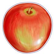 обложка М-14291 Вырубная фигурка. Красное яблоко (УФ-лак) от интернет-магазина Книгамир