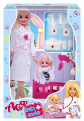обложка Кукла Ася "Детский доктор" набор с мини куклой арт.35101 от интернет-магазина Книгамир