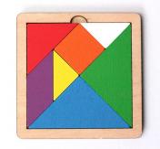 обложка Игра головоломка деревянная "Танграм" (цветная, малая) от интернет-магазина Книгамир