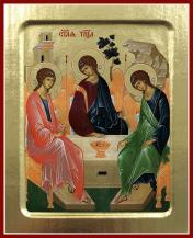 обложка Икона Святой Троицы (на дереве): 125 х 160 от интернет-магазина Книгамир