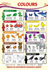 обложка ПО-13436 Плакат А3. Английский язык в начальной школе. Colours (Цвета) от интернет-магазина Книгамир