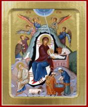 обложка Икона Рождества Христова (на дереве): 125 х 160 от интернет-магазина Книгамир