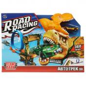 обложка RR-TRK-159-R 349937 Игрушка пластик ROAD RACING автотрек с динозавром. 1 машинка, 1 петля, кор. Техн от интернет-магазина Книгамир