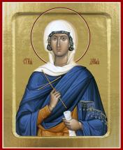 обложка Икона Дарии, святой (синяя) (на дереве): 125 х 160 от интернет-магазина Книгамир